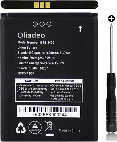 Replacement BTE-1400 Battery for Verizon Orbic Journey V 1400mAh | High Capacity Battery for Verizon Orbic Journey V RC2200L 4G LTE Flip BTE-1400 in Kuwait