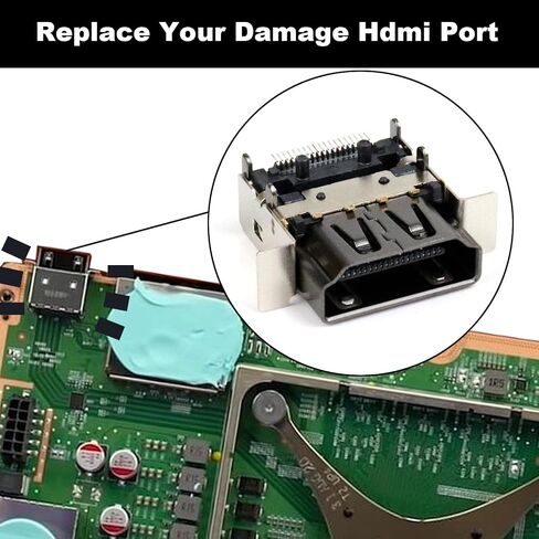 Aosai 1pcs HDMI Port Replacement for Xbox Series X, Display Socket Jack Connector Replacement for XSX Console, Original OEM Quality (for Xbox Series X, Sliver - 1 Pcs) in Saudi Arabia