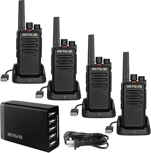 Retevis RT68 Walkie Talkies for Adults, Portable FRS Two-Way Radio (4 Pack) | Splash-Proof & Weather-Resistant, Powerful 500mW Speaker, 1200mAh Battery, Ready to Use, License-Free, USB-C Charging in Kuwait