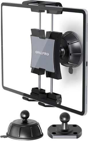 OHLPRO Tablet Wall Mount Holder,360° Rotating iPad Wall Mount Holder with Suction Cup & Screw Holes Base, Compatible with 5"-13" Devices Including iPad Pro, Mini, Air, Samsung, Kindle, Galaxy Tab in Saudi Arabia