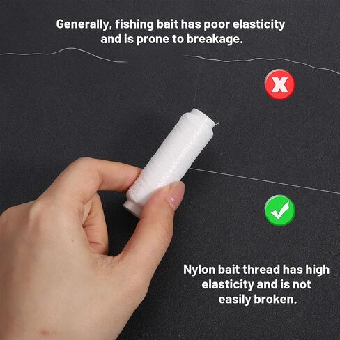 4 PCS Bait Elastic, 0.2mm 820 FT Per Fishing Thread, Magic String Fishing | Invisible Thread Magic, Clear Nylon Thread, Thin Fishing Line for Salmon Sturgeon Bass in Saudi Arabia