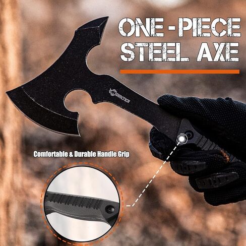 ANTARCTICA Throwing Axe Knife Set 11 inch Full Tang Stainless Steel Throwing Tomahawk Axe and 8 inch Stainless Steel Well-Balanced Throwing Knife for Recreation and Competition(3 Packs) in Saudi Arabia