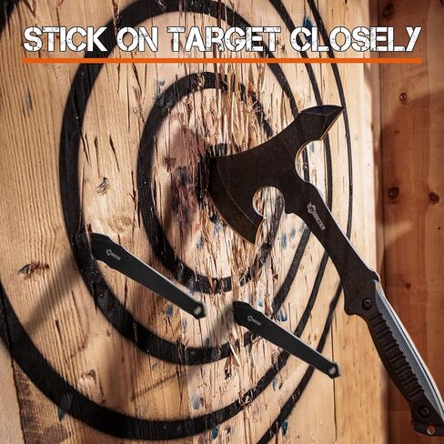 ANTARCTICA Throwing Axe Knife Set 11 inch Full Tang Stainless Steel Throwing Tomahawk Axe and 8 inch Stainless Steel Well-Balanced Throwing Knife for Recreation and Competition(3 Packs) in Saudi Arabia