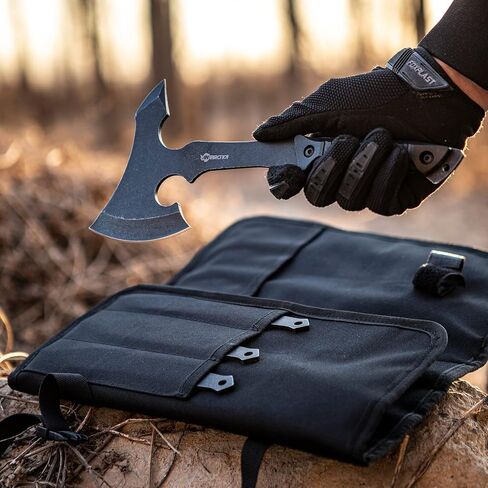 ANTARCTICA Throwing Axe Knife Set 11 inch Full Tang Stainless Steel Throwing Tomahawk Axe and 8 inch Stainless Steel Well-Balanced Throwing Knife for Recreation and Competition(3 Packs) in Saudi Arabia