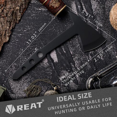 REAT Throwing Axes Set with Sheath 3 Piece,10.5" Throwing Hatchet,Back Yard Throwing Game,Recreation,Competition,Gifts for Men,Women in Saudi Arabia
