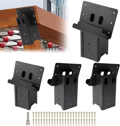 Deer Stand Brackets 4 x 4, Outdoor Platform Deer Blind Brackets 4 PCS / 8 PCS, 12 / 14 Gauge Steel Elevator Brackets for Hunting Platform, Shooting Shacks, Tree Houses in Saudi Arabia