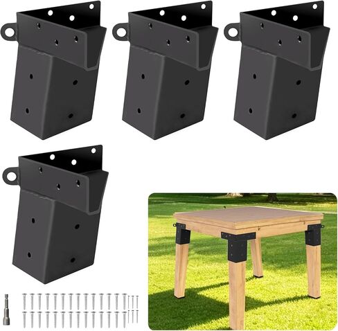 Deer Stand Brackets 4x4, 4 Pcs Outdoor 4x4 Compound Angle Brackets for Deer Blind Brackets, Outdoor Platforms Bracket, Shooting Shacks, Observation Decks and Tree Houses in Saudi Arabia