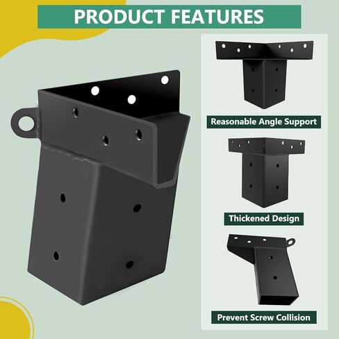 Deer Stand Brackets 4x4, 4 Pcs Outdoor 4x4 Compound Angle Brackets for Deer Blind Brackets, Outdoor Platforms Bracket, Shooting Shacks, Observation Decks and Tree Houses in Saudi Arabia