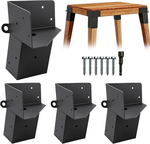 4 Pcs 4"x 4" Deer Stand Brackets | Elevator Bracket Multi-Use Platform Bracket for Outdoor Platforms|Deer Hunting|Shooting Shack|Observation Decks& Tree Houses in Saudi Arabia