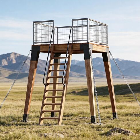 4 Pcs 4"x 4" Deer Stand Brackets | Elevator Bracket Multi-Use Platform Bracket for Outdoor Platforms|Deer Hunting|Shooting Shack|Observation Decks& Tree Houses in Saudi Arabia