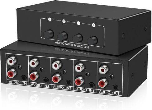 3.5mm Audio Switcher, 2 in 1/1 in 2 Out, Bidirectional Stereo Audio Switch, 2 Port AUX Manual Selector Splitter for PC Phone Laptop and Headphone More in Kuwait