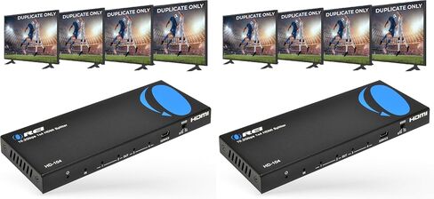 OREI HDMI Splitter 1 in 4 Out – 4K@30Hz HDMI 2.0 Splitter with HDCP 1.4, EDID Management, and LPCM/Dolby/DTS Audio Support–Compact Plug & Play Design (Pack of 2) in Saudi Arabia