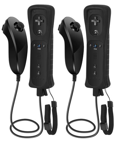 GLCONN Remote Controller with Nunchunk for Wii and Wii U Games - Remote Controller + Nunchunk for Wii Remotes - Set of 2 in Saudi Arabia