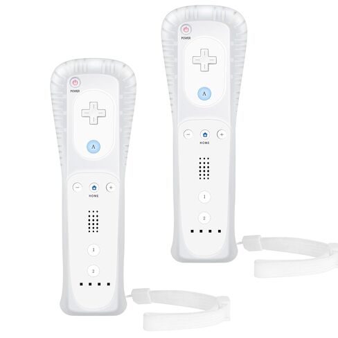 Crifeir Remote Controller for Wii,Compatible with Wii and Wii U, Controller Accessories Include Silicone Case and Wrist Strap2 pack（White） in Saudi Arabia