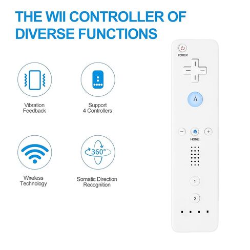 Crifeir Remote Controller for Wii,Compatible with Wii and Wii U, Controller Accessories Include Silicone Case and Wrist Strap2 pack（White） in Saudi Arabia