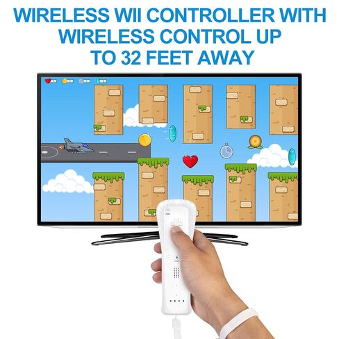 Crifeir Remote Controller for Wii,Compatible with Wii and Wii U, Controller Accessories Include Silicone Case and Wrist Strap2 pack（White） in Saudi Arabia