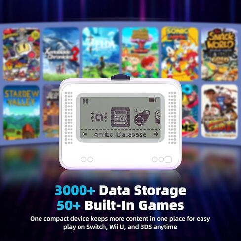 محاكي علامة NFC، لجهاز Switch/3DS/Wii U - تخزين بيانات Ultimate 3000+، متوافق مع أكثر من 50 لعبة، شاشة OLED مقاس 1.4 بوصة، شحن من النوع C، زر نابض، دليل مستخدم إضافي، ترقية محاكي NFC in Kuwait