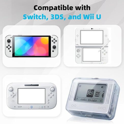 محاكي علامة NFC، لجهاز Switch/3DS/Wii U - تخزين بيانات Ultimate 3000+، متوافق مع أكثر من 50 لعبة، شاشة OLED مقاس 1.4 بوصة، شحن من النوع C، زر نابض، دليل مستخدم إضافي، ترقية محاكي NFC in Kuwait