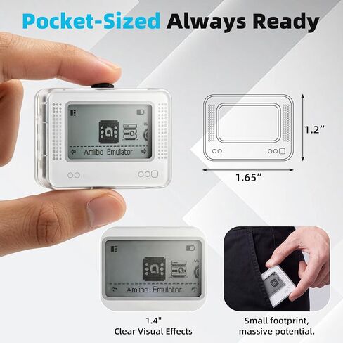 محاكي علامة NFC، لجهاز Switch/3DS/Wii U - تخزين بيانات Ultimate 3000+، متوافق مع أكثر من 50 لعبة، شاشة OLED مقاس 1.4 بوصة، شحن من النوع C، زر نابض، دليل مستخدم إضافي، ترقية محاكي NFC in Kuwait