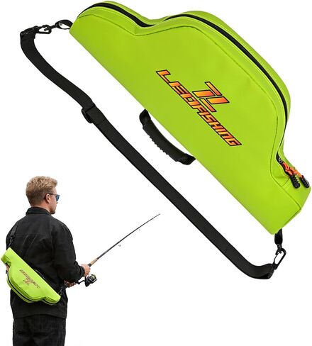 LEOFISHING Portable Folding Water-Resistant Fishing Pole Bag 45cm/17.7in 120cm/47.2in Shock-Resistant Fishing Pole Carrier Case Store up to 2-3 Fishing Rod with Reel and Gears in Saudi Arabia