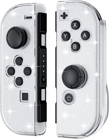 حافظة FANPL اللامعة لجهاز Nintendo Switch & Switch OLED Joy Con، غطاء حماية Joy Con شفاف لامع مع تصميم مريح، غطاء ناعم من مادة TPU لوحدة تحكم Jon Con مريح، سهل التركيب in Kuwait