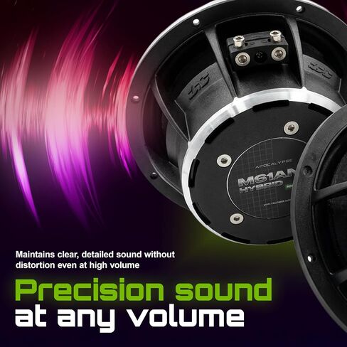 Deaf Bonce Apocalypse AP-M61AN Hybrid | 6.5" Neodymium-Ferrite Mid-Range Car Speakers (Pair) – 180W RMS, 360W Max, 101 dB SPL, CCAW Coil, Aluminum Frame in Saudi Arabia