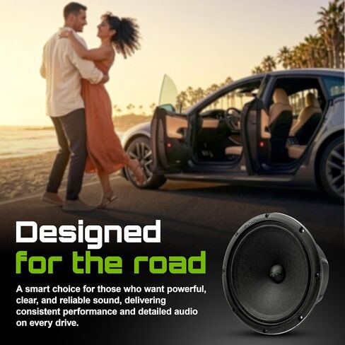 Deaf Bonce Apocalypse AP-M61AN Hybrid | 6.5" Neodymium-Ferrite Mid-Range Car Speakers (Pair) – 180W RMS, 360W Max, 101 dB SPL, CCAW Coil, Aluminum Frame in Saudi Arabia