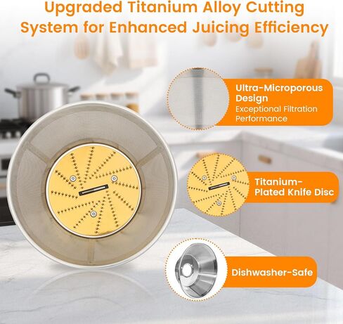 BR-3 Mesh Filter Basket Compatible with breville Juice Models BJE820XL/17, BJE510XL/45, 800JEXL Juicers, Blender Basket Assembly - Ready to Use Mesh Bowl, Upgraded Titanium-coated Blades and Base in Saudi Arabia