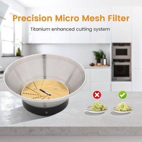 BR-3 Mesh Filter Basket Compatible with breville Juice Models BJE820XL/17, BJE510XL/45, 800JEXL Juicers, Blender Basket Assembly - Ready to Use Mesh Bowl, Upgraded Titanium-coated Blades and Base in Saudi Arabia