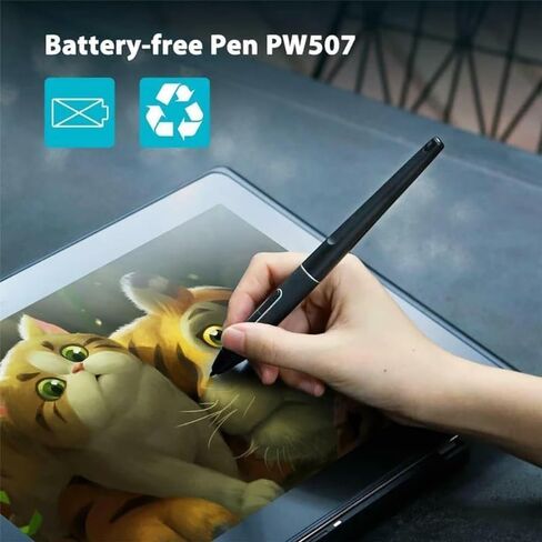 قلم PW507 خالي من البطارية متوافق مع شاشة رسم الرسومات Kamvas Pro 12 وKamvas Pro 13 وKamvas Pro 16 وKamvas 16 وKamvas 20 | قلم رقمي بديل متوافق مع Huion Kamvas Pro 12، Pro 13، Pro 16، Kamvas 16، Kamvas 20 Graphic Monito in Kuwait