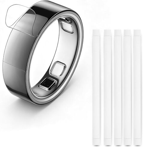 VANEST 5 Pack Clear Covers Compatible with Oura Ring Gen 5, Size 8 | Ultra-Thin Invisible Transparent Smart Ring Protectors, Anti-Scratch Smart Rings Accessories Protective Film in Kuwait