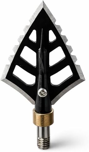 MCEG INC Crossbow Broadheads 100 to 125 Grain Adjustable — 4 Fixed Blade Stainless Steel Hunting Tips, Practice & Hunt Dual-Purpose, 8-32 Universal Thread, 3-Pack with Protective Case in Saudi Arabia