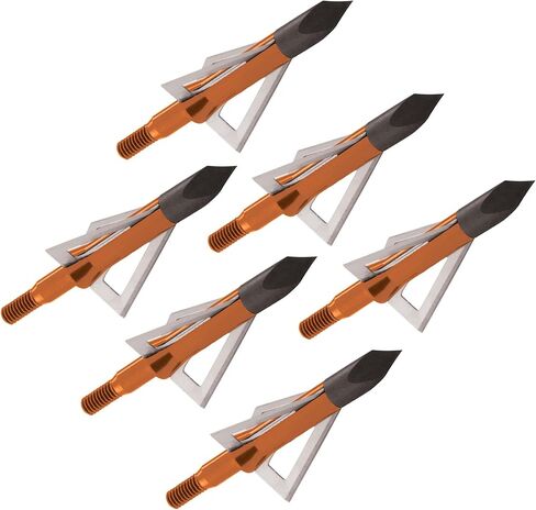 Muzzy Bowhunting 3 Blade Archery Arrow Crossbow Broadhead 100 or 125 Grain - 6 Count(Pack of 1) in Kuwait