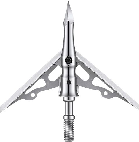 6 Pack Broadheads 100 Grain or 125 Grain Mechanical Broadheads 2 Blade 2" Cutting Dia Archery Broadheads Compound Bows and Crossbows Hunting in Saudi Arabia