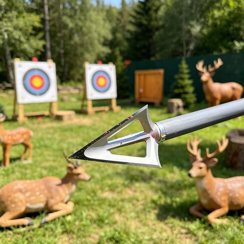 6 Pack Hunting Broadhead 100 Grain 420 Stainless Steel Fixed Blade Broadhead Archery Arrow Tips Crossbow Broadheads for Crossbow and Compound Bow in Saudi Arabia