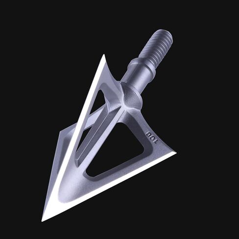 6 Pack Hunting Broadhead 100 Grain 420 Stainless Steel Fixed Blade Broadhead Archery Arrow Tips Crossbow Broadheads for Crossbow and Compound Bow in Saudi Arabia