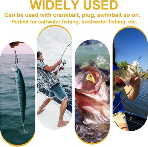 Snap Swivels Fishing Speed Clips for Quick Change, 70pcs Fishing Power Clips Barrel Swivels High Strength Clips Snap Freshwater Saltwater Popper Crankbait Lures Quick Snaps Connectors 6 Sizes in Saudi Arabia