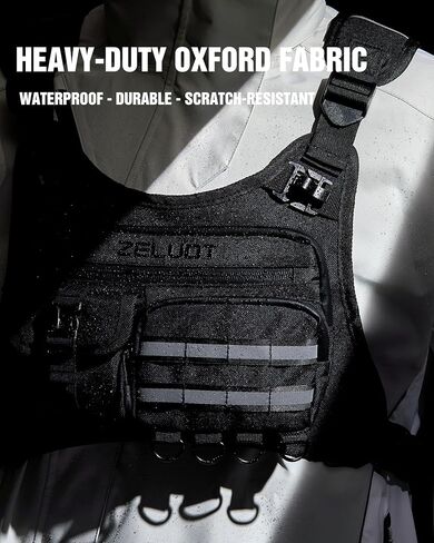 Zelvot Running Vest with 2L Water Bladder, 12L Water Backpack for Men Women | Water-Resistant Phone Holder, Molle Pouch, 8 Pockets, Gear Holder, Adjustable Shoulder & Waist, for Hiking Cycling in Saudi Arabia