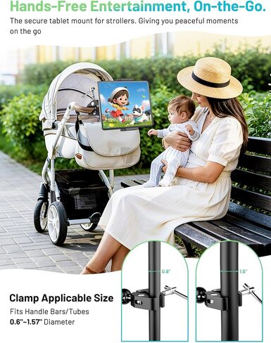 iPad Holder for Mic Stand, Side Mount iPad Music Stand Holder for Microphone, 360° Swivel Tilt Adjustable Mic Tablet Stand for 4.7-12.9" iPad Pro Galaxy Tabs in Saudi Arabia