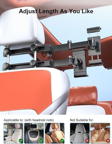PLDHPRO Tablet Holder for Car Headrest Mount iPad Backseat Foldable Back Seat Stand Compatible 5.5-14.6'' Phones Tablets, Road Travel Essentials for Kids Accessories in Saudi Arabia