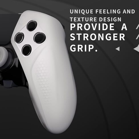 PlayVital Ninja Edition Glow in Dark Half-Covered Silicone Cover for ps5 Edge Wireless Controller, Ergonomic Protector Soft Rubber Case for ps5 Edge Controller with Thumb Grips - Green in Saudi Arabia