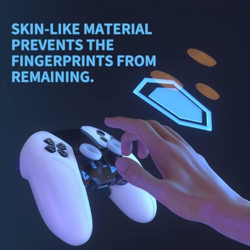 PlayVital Ninja Edition Glow in Dark Half-Covered Silicone Cover for ps5 Edge Wireless Controller, Ergonomic Protector Soft Rubber Case for ps5 Edge Controller with Thumb Grips - Green in Saudi Arabia