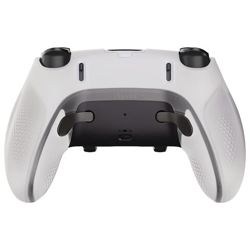 PlayVital Ninja Edition Glow in Dark Half-Covered Silicone Cover for ps5 Edge Wireless Controller, Ergonomic Protector Soft Rubber Case for ps5 Edge Controller with Thumb Grips - Green in Saudi Arabia