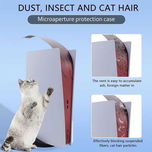 Huoyan New Version 2.0 Dust Cover Net for PS5 Console, PS5 Heatsink Barrier Pets Hair Anti-Dust Cover Dustproof for PlayStation 5 in Kuwait