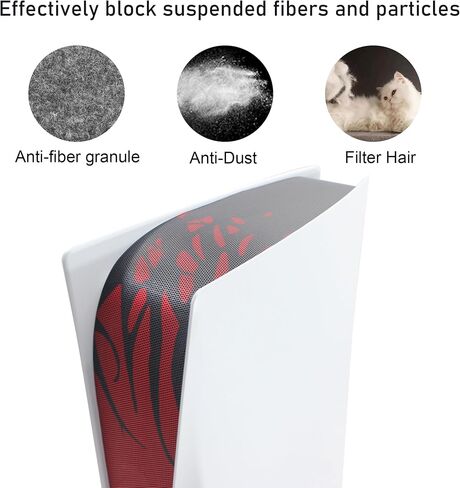 Huoyan New Version 2.0 Dust Cover Net for PS5 Console, PS5 Heatsink Barrier Pets Hair Anti-Dust Cover Dustproof for PlayStation 5 in Kuwait
