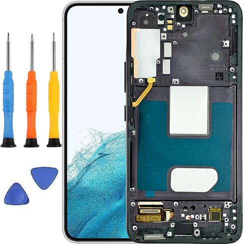 for Samsung Galaxy S22 5G Screen Replacement with Frame | for Samsung S22 Screen Replacement kit S901B S901U G901W S901N S901E LCD Display Touch Screen Digitizer Assembly With Tools in Saudi Arabia