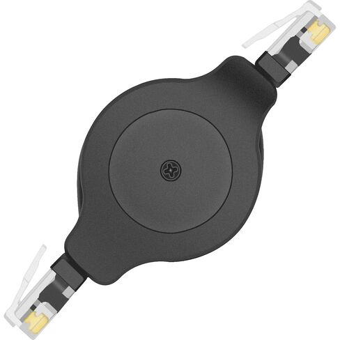 NECABLES Retractable Phone Cord for Landline 4ft - 4 Feet | Auto Rewind Telephone Handset Cord RJ9 4P4C Male to Male Black in Saudi Arabia