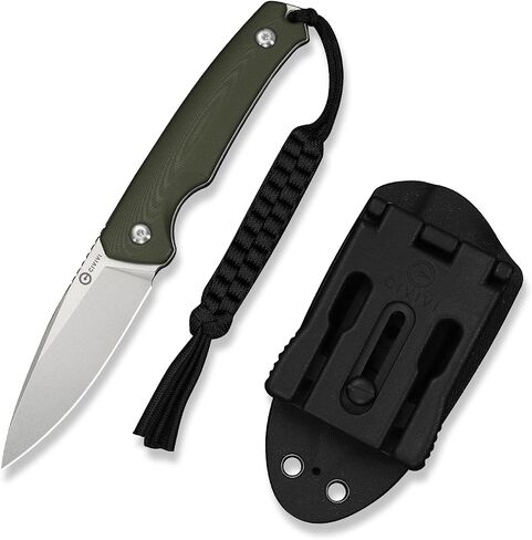 CIVIVI Altus EDC Fixed Blade Knife with Kydex Sheath, 2.99" 14C28N Blade | Ergonomic G10 Handle, Full Tang Design, Ideal for Outdoor Camping Hiking Everyday Carry C20076B-2 in Saudi Arabia