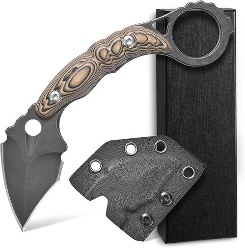 C1107 Fixed Blade Knife D2 Blade, G10 Handle Claw Knife for Outdoor Camping, Survival, EDC Tool Fixed Knives with Kydex Sheath (Green) in Saudi Arabia