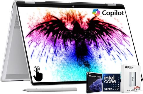 HP OmniBook 7 Flip 16" 2-in-1 Copilot+ AI PC Laptop, 3K OLED Touch, Intel Evo Platform 8-Core Ultra 7 258V(>Ultra 9 185H), WiFi 7, Backlit KB, W Pen & 128GB PSD, Win11 PRO(32GB|2TB SSD) in Saudi Arabia